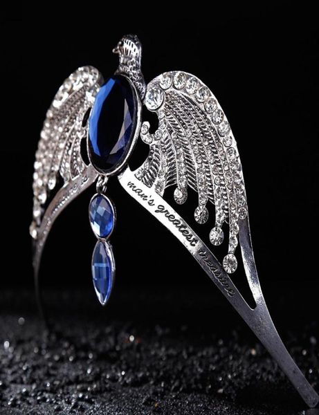 

fashion vintage silver ravenclaw diadem blue crystal ravenclaw college lost crown prom wedding hair jewelry jarry potter horcrux5353707, Slivery;golden
