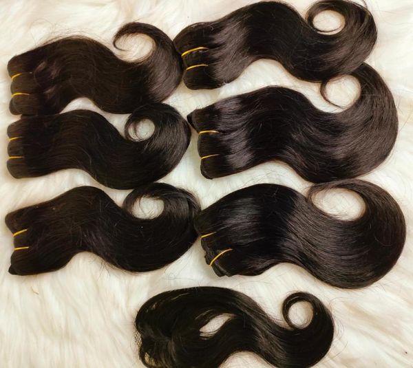 

human hair 6 bundles with closure 8 inch funmi egg curls black color for african women5530906