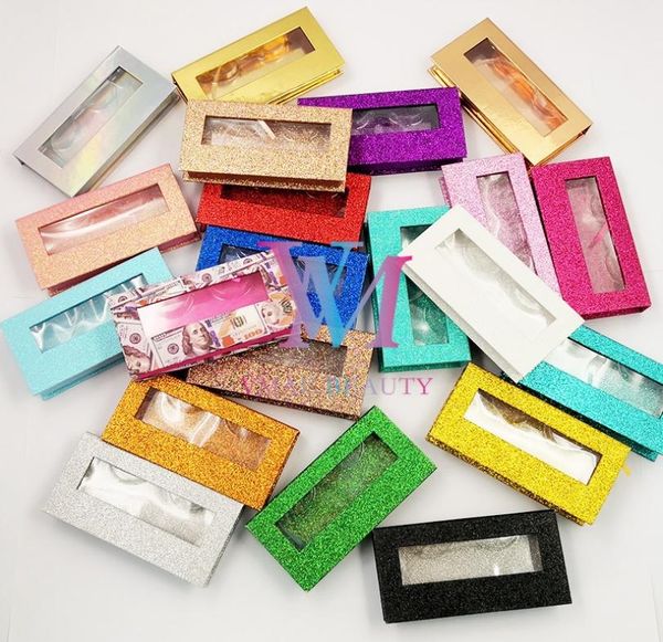 

eyelash blank eyelashes package multicolor soft paper box eyelashes diy flash packing customize storage lashes case dhl 8645280