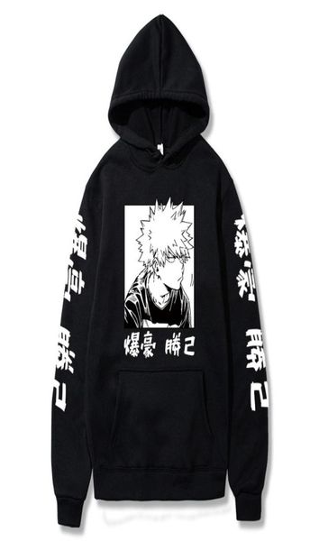 

my hero academia bakugo hoodies plus size warm pullover casual printing hooded streetswear sweatshirt oversized women clothings x16724265, Black