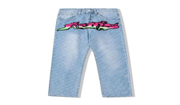 

men039s plus size pants 2023 letterprinted jeans men039s and women039s trousers wide leg trousers high street fashion tr3928777, Black;brown