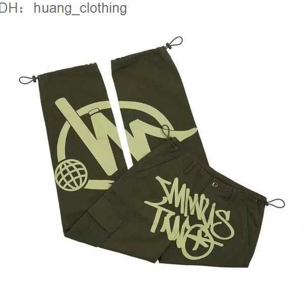 

minus two cargo men's cargo pants minus harajuku minustwo casual loose punk rock straight wide leg two trouser streetwear y2k retro str, Black