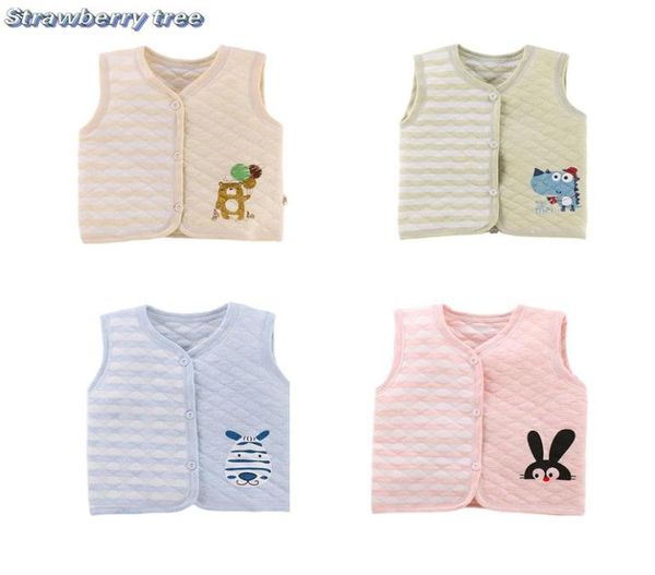 

hair accessories born baby cartoon cotton vests waistcoat kids warm toddler babies vest for boys girls clothes children jacket sle3060889, Slivery;white