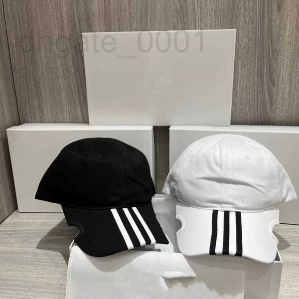 

ball caps designer new co branded hat with three bars and missing corner baseball cotton inner layer in black white s16x, Blue;gray