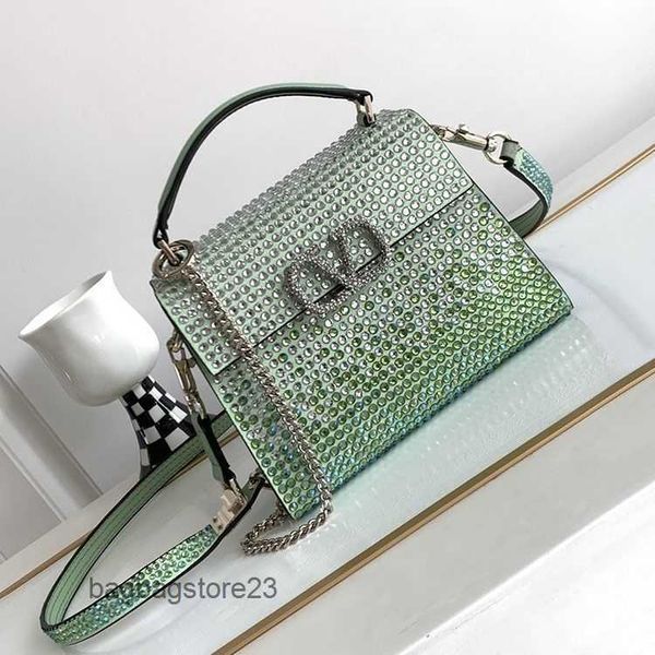 

women version chain bags gradient crystal valentiino lady small square ins designer mini briefcase handbag bag diamonds shiny bling handbags