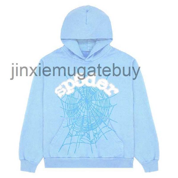 

mens hoodies sweatshirts 2023 new sky blue sp5der hoodie men women 1 hip hop young thug spider hoodie world wide 555555 sweatshirts print pu, Black