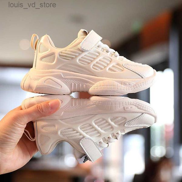 

girls sports shoes 2021 spring and autumn new children mesh breathable clunky sneaker boys soft-soled running shoes t230811, Black;red