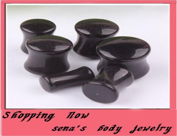 

mix 312mm 100pcs acrylic body jewelry piercing black solid ear flesh tunnel plugs9880015, Silver