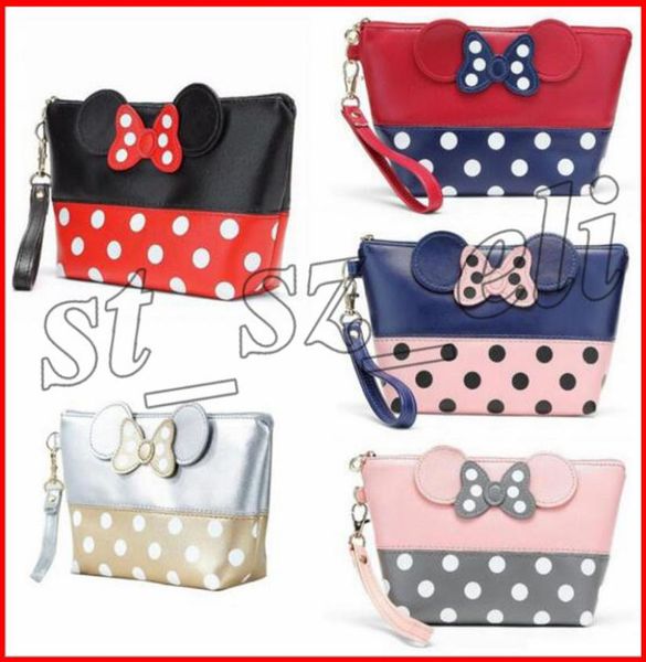 

mouse cute clutch bag bowknot makeup bag cosmetic bag for travel makeup organizer and toiletry 5 types2135922