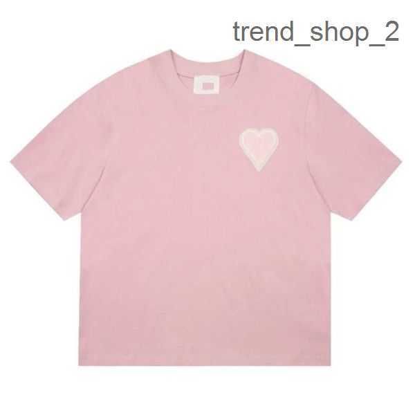 

2023 designers amiparis shirit spring classic heart solid color big love round neck heart short sleeve t-shirt for men and women amis 9 hp0o, White;black