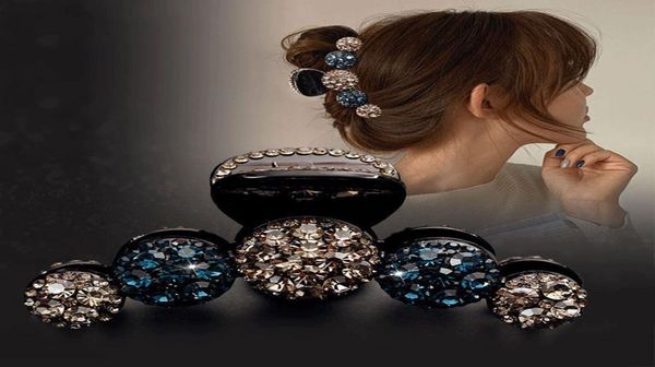 

women crystal hair clips big rhinestone claws crab hairpins barrettes ponytail girls accessories2413381, Golden;silver