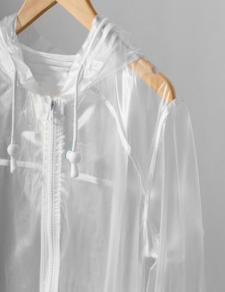 

women039s jackets clear transparent waterproof hooded jacket rainproof biker pvc coat7465849, Black;brown