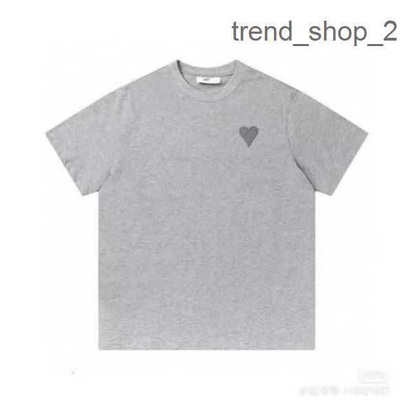 

2023 designers amiparis shirit spring classic heart solid color big love round neck heart short sleeve t-shirt for men and women amis 3 8xga, White;black