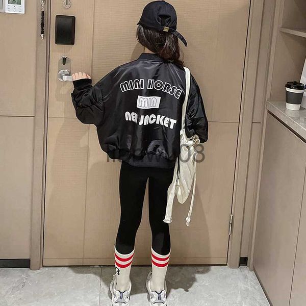

jackets 10 12 14 15 years teenager girls black jackets spring fall fashion casual teen girls outfits coat baseball jacket x0811, Blue;gray