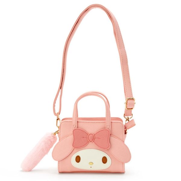 

cartoon animal rabbit dog kuromi crossbody shoulder bags purse phone handbag fashion female student bag purse 2391, Black