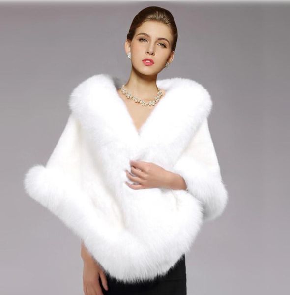 

white bridal wraps winter wedding coat soft faux fur warm shawls outerwear black gary burgundy white red women jacket prom evening7556874