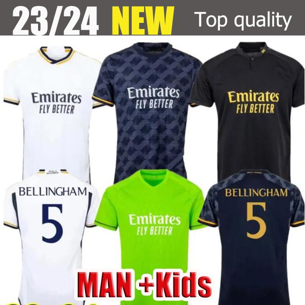 

3xl 4xl 23 24 bellingham soccer jerseys 2023 real madrids vini jr benzema camavinga rodrygo rudiger modric kroos tchouameni valverde men kid, Black;yellow