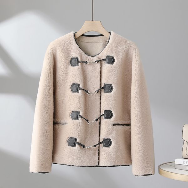 

mango faux shearling coat toteme size medium, Black;brown
