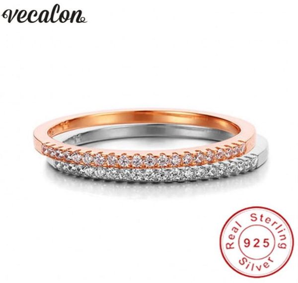 

promotion 90off vecalon infinity ring 925 sterling silver women engagement wedding band ring diamond cz finger ring g7876237, Slivery;golden