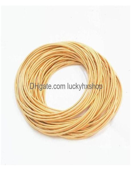 

charm bracelets stainless steel spring bracelet set guitar string colorf05656 drop delivery jewelry dhwmp4747123, Golden;silver