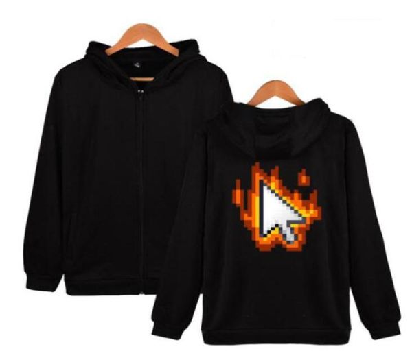 

alan becker zip up hoodie women men harajuku sweatshirt streetwear hip hip zipper hooded jacket male outerwear casual tracksuit8461776, Black