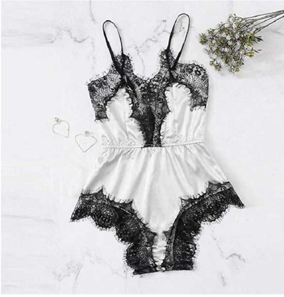 

pajamas for women lace lingerie fashion sleepwear set sleeveless pijama mujer satin temptation pyjama femme and shorts q04759321, Black;red