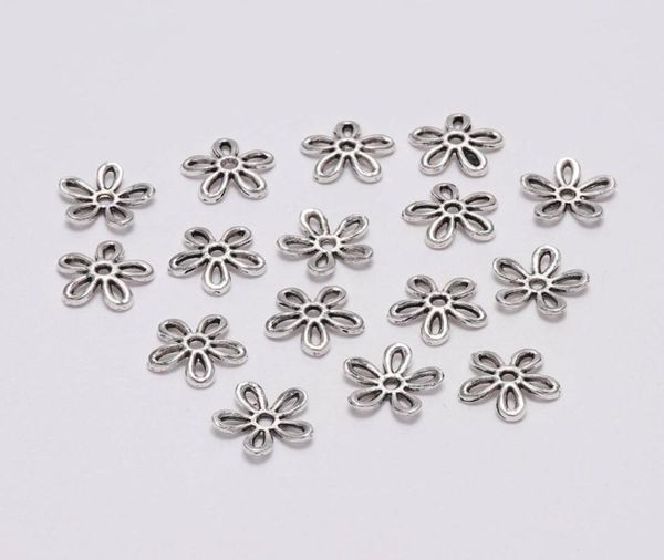 

500pcs tibetan silver flower metal bead caps bead end caps 115mm filigree jewelry findings connector beads cap diy jewelry7901018