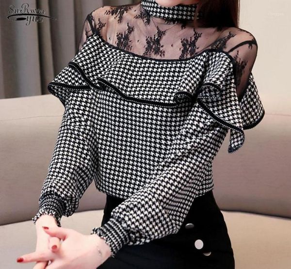 

blusas mujer womens and blouses 2021 elegant long sleeve shirts women chiffon blouse polka dot stand new ladies 246014688357, White
