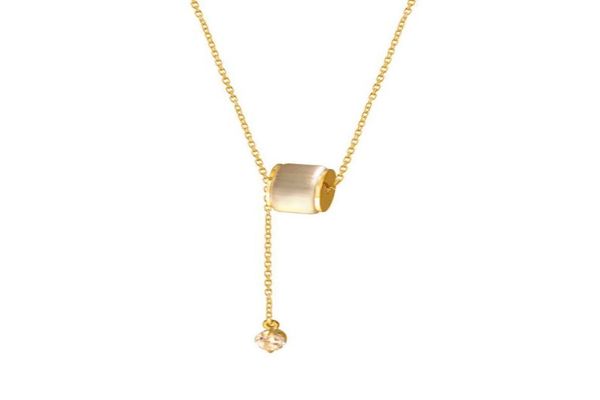 

bracelet necklaces designer jewelry titanium steel opal small waist pendant collarbone necklace senior feeling light luxury niche3549383, Silver