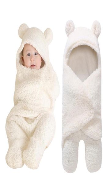 

autumn and winter of 2019 newborn baby boys girls cute cotton plush receiving blanket sleeping wrap swaddle3698739