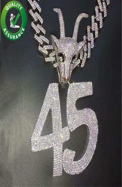 

mens iced out hip hop chain pendants luxury designer necklace hiphop jewelry women bling diamond cuban link tennis chains rapper a6159375, Silver