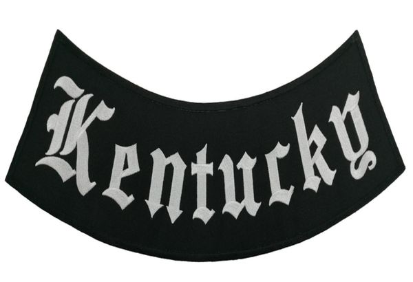 

outlaw kentucky rocker embroidered iron on patch motorcycle biker club mc front jacket vest patch detailed embroidery4680772, Black