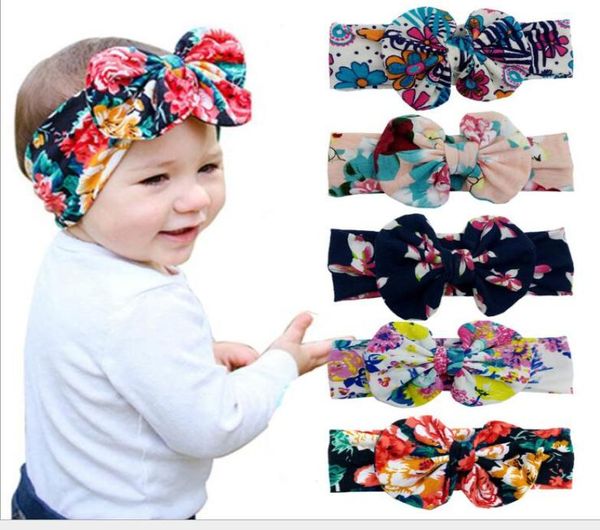 

new colorful boho newborn toddler headband ribbon elastic baby headdress kids hair band girl bow knot1612812, Slivery;white