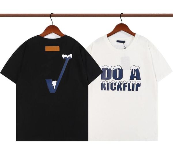 

designer men039s t shirt tshirt luxury classic letter do a kickflip snow print tshirts tshirt womens simple casual cotton tee 8868355, White;black