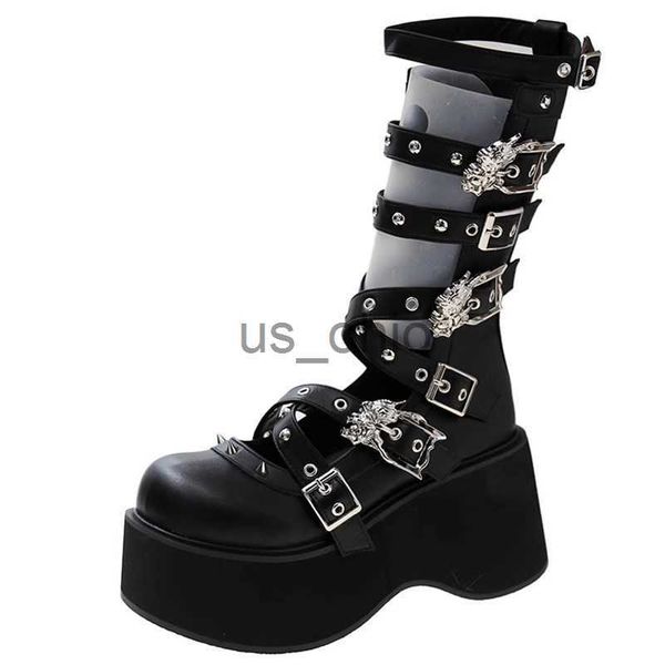 

boots new women's platform shoes 2023 fashion hollow breathable ankle boots for women increased ladies motorcycle boots female sandals, Black