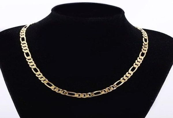 

mens 24k real yellow solid gold gf 8mm italian figaro link chain necklace 24 inches7167932, Silver