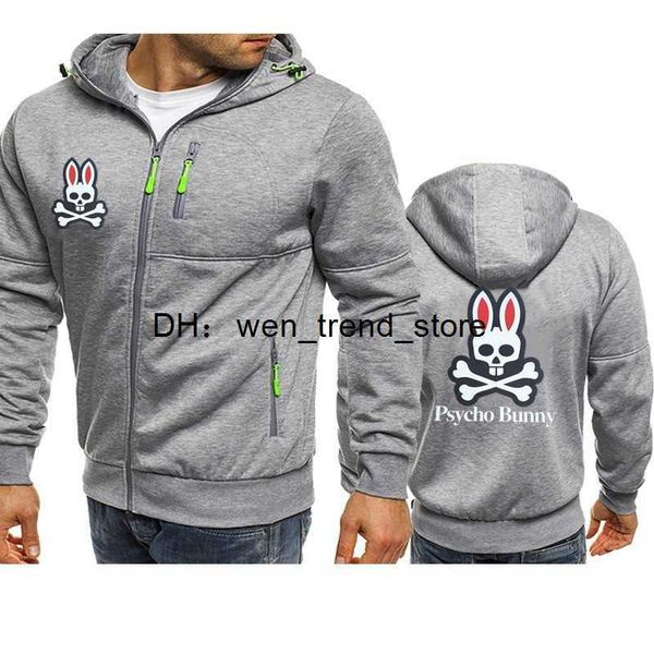

2022 mens zipper hoodie fashion men designer jacket hoody streetwear man women hoodies pullover casual sweatshirt psycho bunny clothes winte, Black
