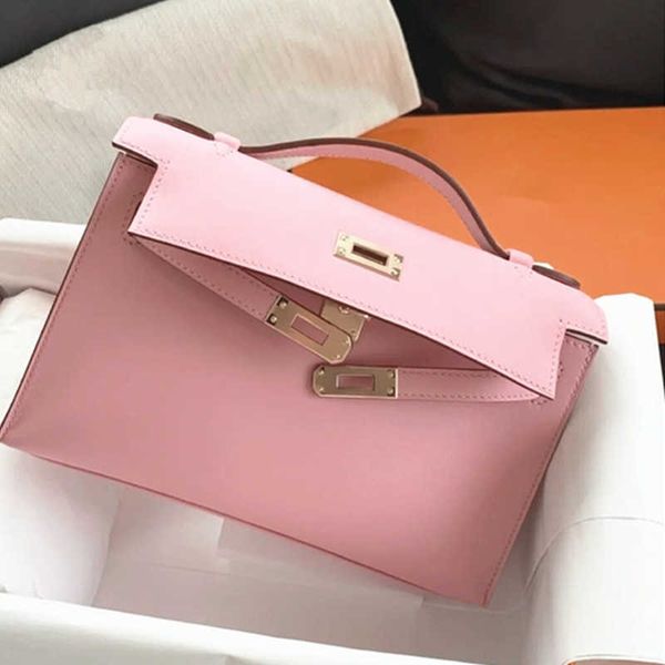 

designer bags new generation 2023 kelys bag fashion cowhide one-shoulder diagonal cross portable lock chain palm pattern small square for wo