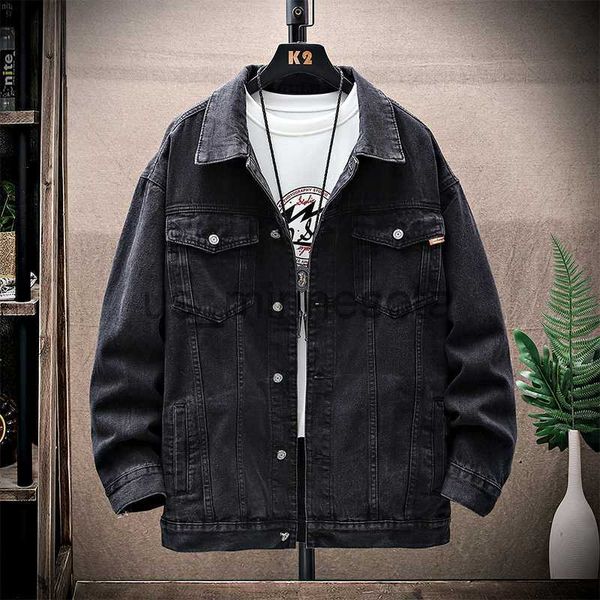 

men's jackets 2022 men clothing fashion black men's denim jacket plus size autumn spring outerwear casual man jeans coats oversize, Black;brown