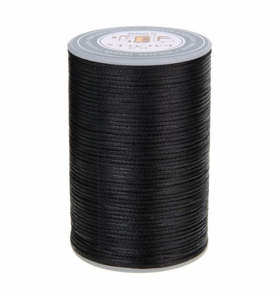

polyester microfiber waxed thread 08mm diy waxed thread cord string leather sewing hand wax stitching for arts crafts shoe hat7728651, Black;white