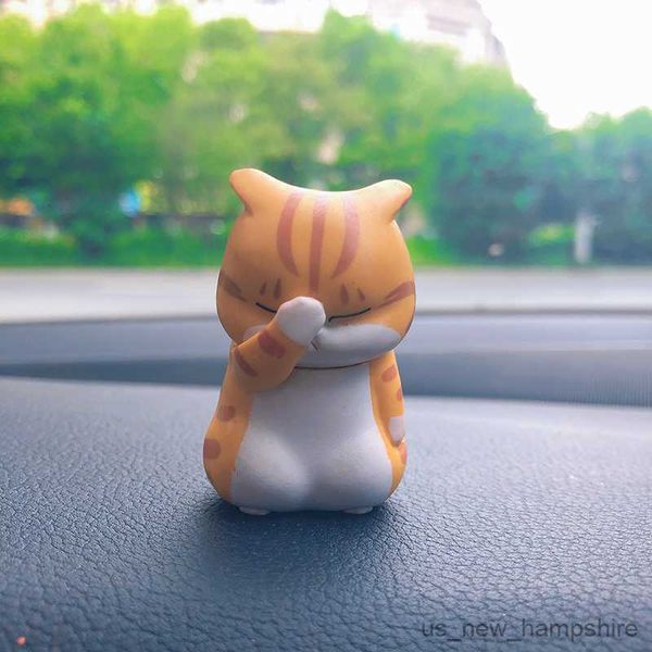 

decorations funny anime trouble cats interior ornaments cute kitten auto center console decoration doll for car accessories r230811