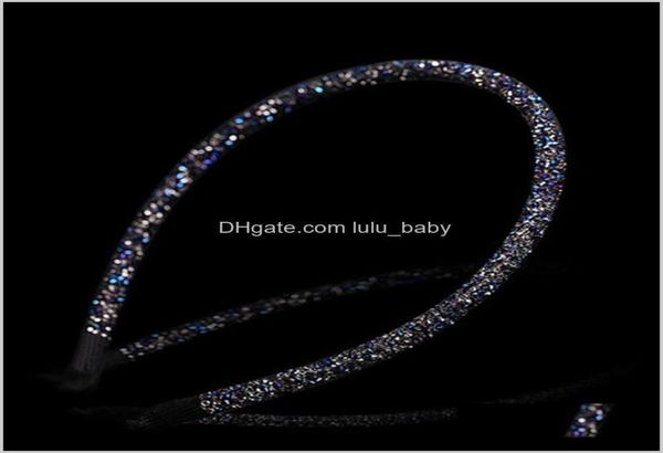

fashion korea crystal soft headband for women rhinestone hairband beads bezel girls simple headwear psaw7 oum7e9311355