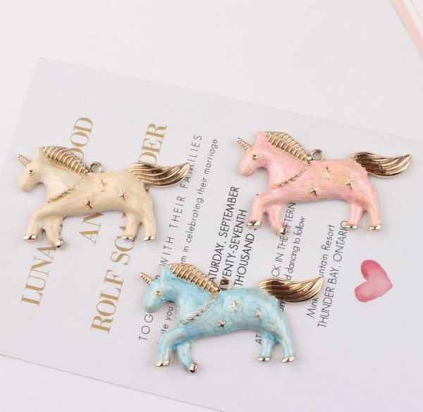 

30pcs lot large size 35x57mm enamel animal unicorn charm pendant gold tone plated good for necklace bracelet craft5839657, Bronze;silver