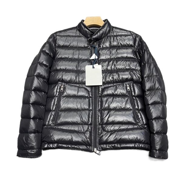 

monclairer d pocket design mens down jacket arm badge stand collar puffer jacket winter fashion warm coat asian size m--3xl, Black