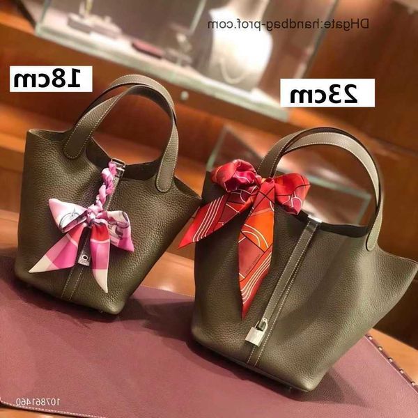 

ahandmade waxed thread tc tote picotines bag leather vegetable basket toto litchi classic handle aka4 usc4