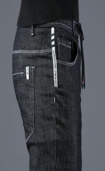 

icpans korea skinny jeans men slim fit black blue elastic waist pencil denim pants men spring summer 2011116766153