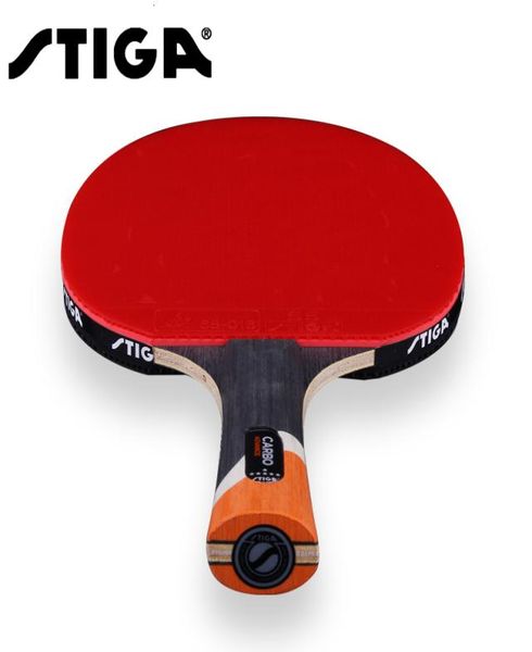 

original stiga 6 stars table tennis racket ddouble pimplesin rubber ping pong racket tenis de mesa table tennis with bag t1910266733315