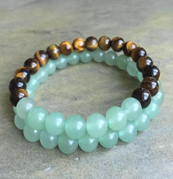 

8mm tiger eye bracelet green aventurine braceletgemstone beads bracelet elastic gemstone braceletgifts1329223, Black