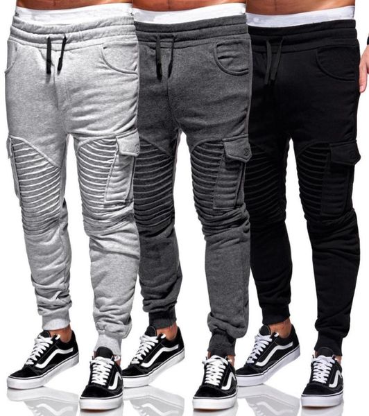 

mens pants harem joggers sweat elastic string cuff drop crotch biker trousers for men 5 color s3xl size4443339, Black