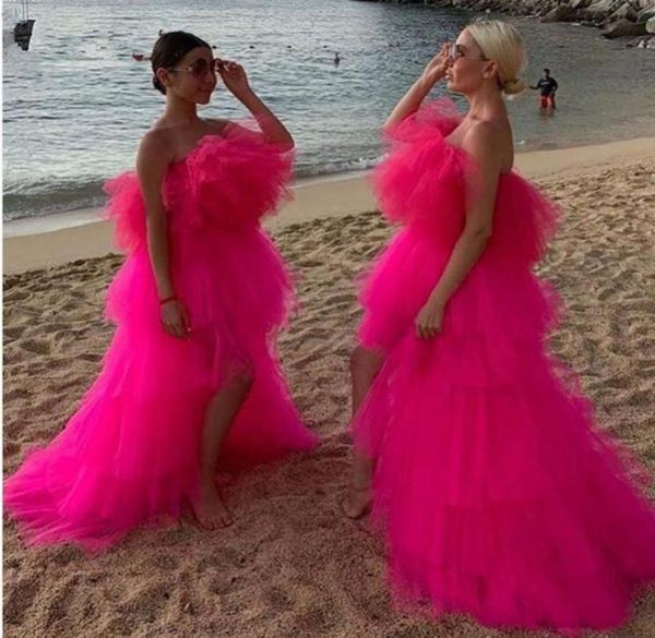 

elegant 2020 pink very puffy tutu prom dresses high low ruffles tiered long prom gowns african party dresses71970742152472, Black